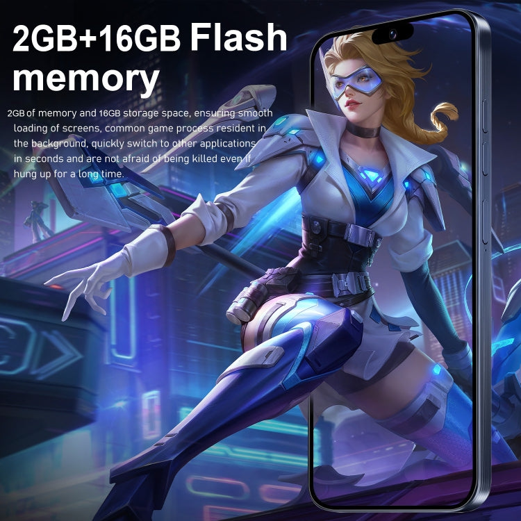 ZPT95 / i15 Pro Max, 6.3 inch Screen, Face Identification, Android 8.1 SC7731 Quad Core, Network: 3G, Dual SIM, 2GB+16GB