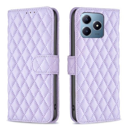 Diamond Lattice Wallet Flip Leather Phone Case, For Realme 16T 5G, For Realme 15 Pro 5G, For Realme 15 5G, For Realme 13 Pro 5G / 13 Pro+ 5G, For Realme GT 6 / GT 6T, For Realme C61 / C63