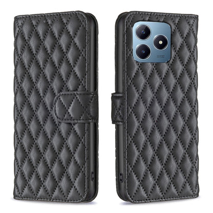 Diamond Lattice Wallet Flip Leather Phone Case, For Realme 16T 5G, For Realme 15 Pro 5G, For Realme 15 5G, For Realme 13 Pro 5G / 13 Pro+ 5G, For Realme GT 6 / GT 6T, For Realme C61 / C63