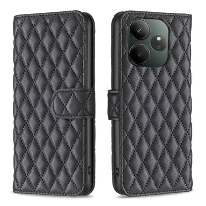 Diamond Lattice Wallet Flip Leather Phone Case, For Realme 16T 5G, For Realme 15 Pro 5G, For Realme 15 5G, For Realme 13 Pro 5G / 13 Pro+ 5G, For Realme GT 6 / GT 6T, For Realme C61 / C63