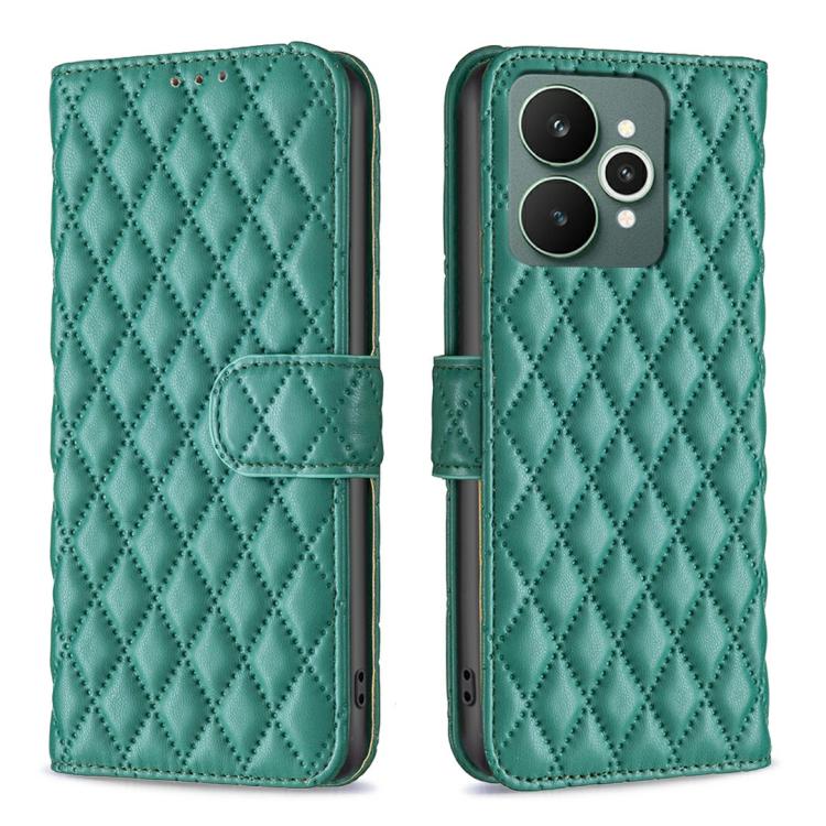 Diamond Lattice Wallet Flip Leather Phone Case, For Realme 16T 5G, For Realme 15 Pro 5G, For Realme 15 5G, For Realme 13 Pro 5G / 13 Pro+ 5G, For Realme GT 6 / GT 6T, For Realme C61 / C63