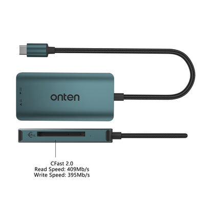 Onten C15 3 in 1 USB-C / Type-C to CFast 2.0 & SD & TF Card Reader, C15