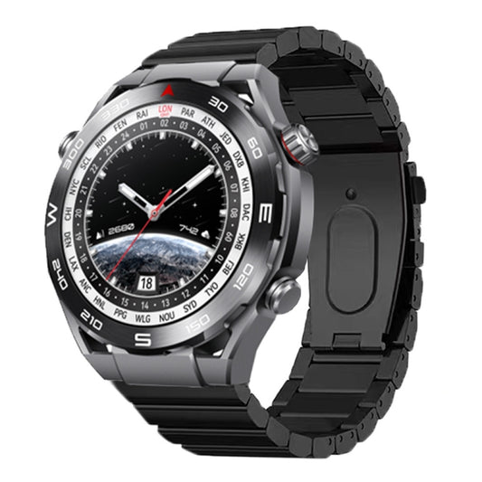 Three Plants Flat Buckle Titanium Alloy Watch Band, 22mm