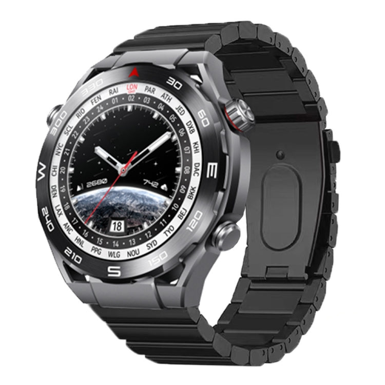 Three Plants Flat Buckle Titanium Alloy Watch Band, 22mm