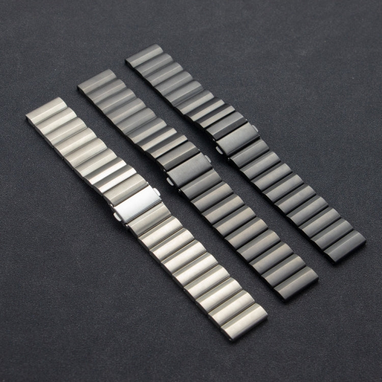 Three Plants Flat Buckle Titanium Alloy Watch Band, 22mm