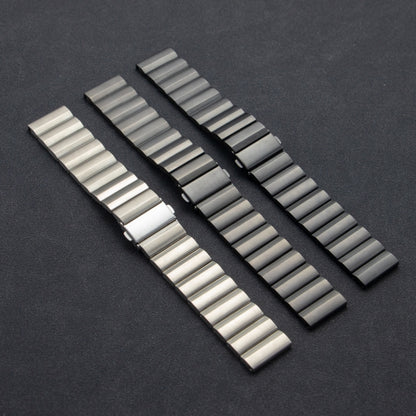 Three Plants Flat Buckle Titanium Alloy Watch Band, 22mm