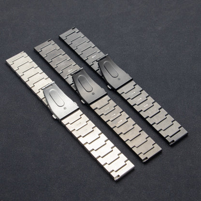 Three Plants Flat Buckle Titanium Alloy Watch Band, 22mm