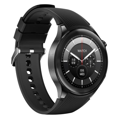 HD Watch X 1.43 inch IP68 BT5.3 Sport Smart Watch, Support Bluetooth Call / Sleep / Blood Oxygen / Heart Rate / Blood Pressure Health Monitor, Black Steel + Black Silicone Strap, Black Leather + Black Silicone Strap, Silver Steel + Blue Silicone Strap ...
