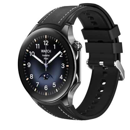 HD Watch X 1.43 inch IP68 BT5.3 Sport Smart Watch, Support Bluetooth Call / Sleep / Blood Oxygen / Heart Rate / Blood Pressure Health Monitor, Black Steel + Black Silicone Strap, Black Leather + Black Silicone Strap, Silver Steel + Blue Silicone Strap ...