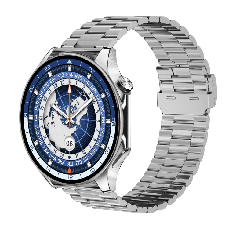HD Watch X 1.43 inch IP68 BT5.3 Sport Smart Watch, Support Bluetooth Call / Sleep / Blood Oxygen / Heart Rate / Blood Pressure Health Monitor, Black Steel + Black Silicone Strap, Black Leather + Black Silicone Strap, Silver Steel + Blue Silicone Strap ...