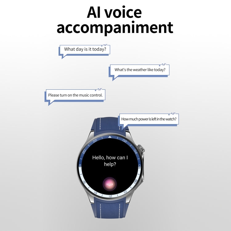 HD Watch X 1.43 inch IP68 BT5.3 Sport Smart Watch, Support Bluetooth Call / Sleep / Blood Oxygen / Heart Rate / Blood Pressure Health Monitor, Black Steel + Black Silicone Strap, Black Leather + Black Silicone Strap, Silver Steel + Blue Silicone Strap ...
