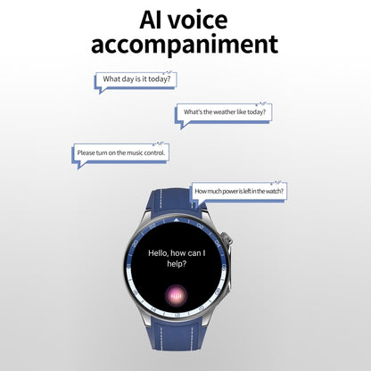 HD Watch X 1.43 inch IP68 BT5.3 Sport Smart Watch, Support Bluetooth Call / Sleep / Blood Oxygen / Heart Rate / Blood Pressure Health Monitor, Black Steel + Black Silicone Strap, Black Leather + Black Silicone Strap, Silver Steel + Blue Silicone Strap ...