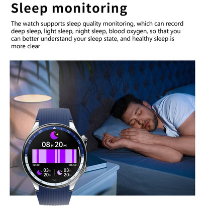 HD Watch X 1.43 inch IP68 BT5.3 Sport Smart Watch, Support Bluetooth Call / Sleep / Blood Oxygen / Heart Rate / Blood Pressure Health Monitor, Black Steel + Black Silicone Strap, Black Leather + Black Silicone Strap, Silver Steel + Blue Silicone Strap ...