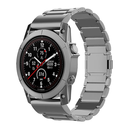 22mm Three-Bead Magnetic Buckle Metal Quick Release Watch Band, For Garmin Fenix 7 / Forerunner 965