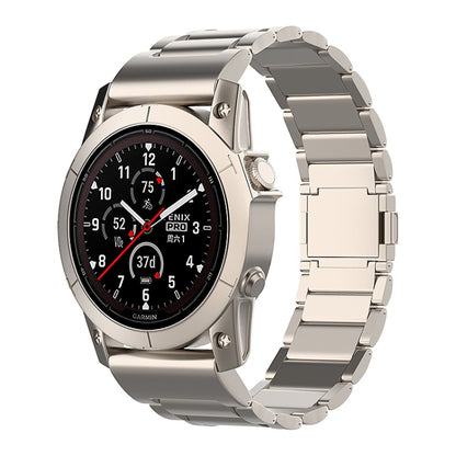 22mm Three-Bead Magnetic Buckle Metal Quick Release Watch Band, For Garmin Fenix 7 / Forerunner 965