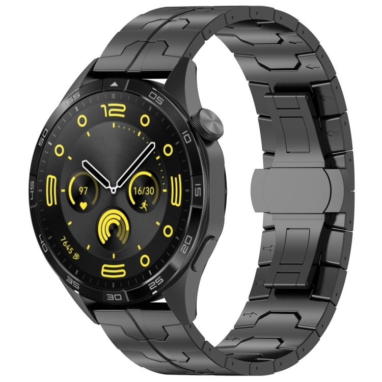 Butterfly Buckle Titanium Alloy Watch Band, 22mm