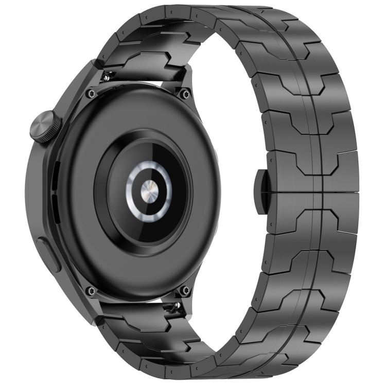 Butterfly Buckle Titanium Alloy Watch Band, 22mm