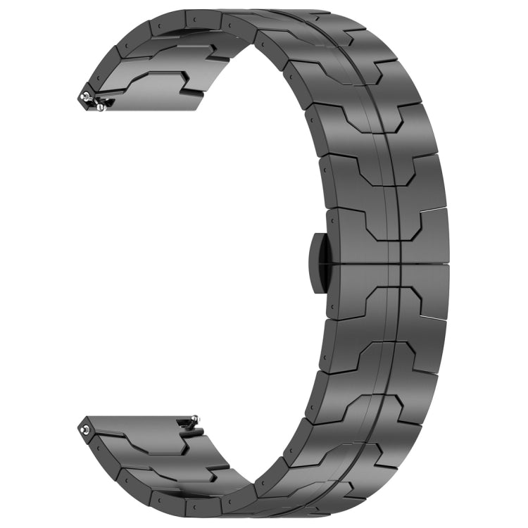 Butterfly Buckle Titanium Alloy Watch Band, 22mm