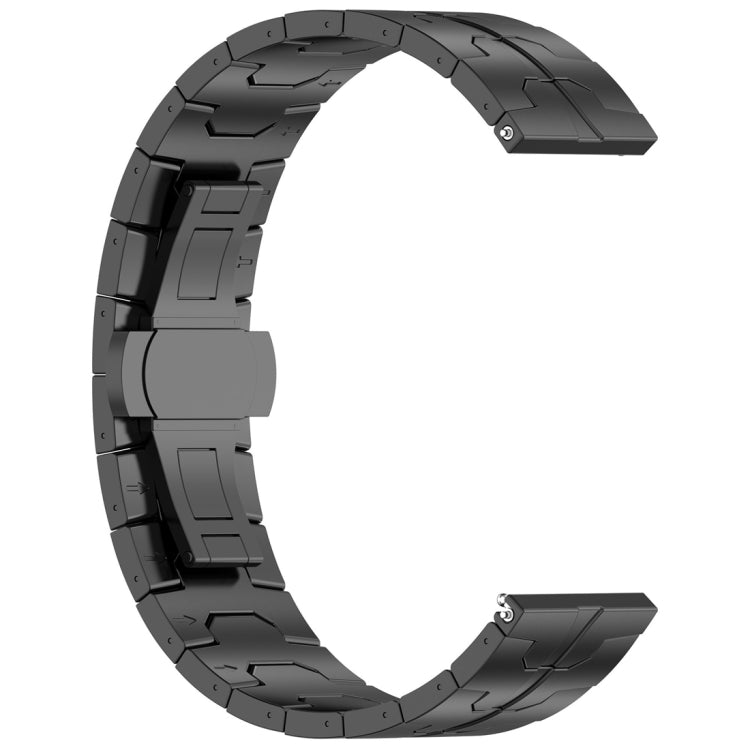 Butterfly Buckle Titanium Alloy Watch Band, 22mm