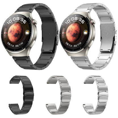 Dual Safety Buckle Titanium Alloy Watch Band, 22mm