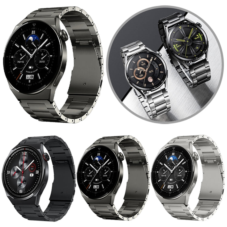 Three-Bead Magnetic Buckle Titanium Alloy Watch Band, 22mm