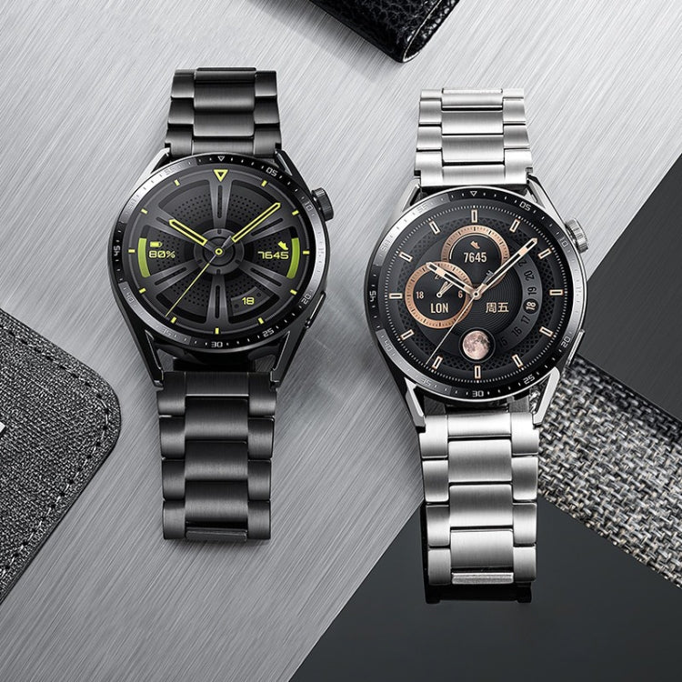 Three-Bead Magnetic Buckle Titanium Alloy Watch Band, 22mm