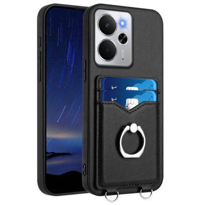 R20 Ring Card Holder Phone Case, For Realme 14, For Realme 14 Pro+, For Realme 14 Pro, For Realme GT Neo6 SE, For Realme GT Neo6 / GT 6T 5G, For Realme 12 Pro / 12 Pro+, For Realme P1 Pro 5G, For Realme Narzo 70 Pro 5G                                  ...