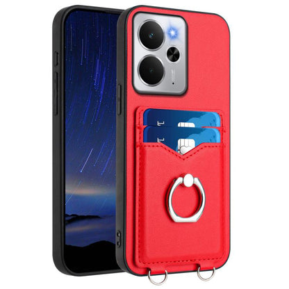 R20 Ring Card Holder Phone Case, For Realme 14, For Realme 14 Pro+, For Realme 14 Pro, For Realme GT Neo6 SE, For Realme GT Neo6 / GT 6T 5G, For Realme 12 Pro / 12 Pro+, For Realme P1 Pro 5G, For Realme Narzo 70 Pro 5G                                  ...