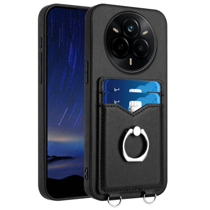 R20 Ring Card Holder Phone Case, For Realme 14, For Realme 14 Pro+, For Realme 14 Pro, For Realme GT Neo6 SE, For Realme GT Neo6 / GT 6T 5G, For Realme 12 Pro / 12 Pro+, For Realme P1 Pro 5G, For Realme Narzo 70 Pro 5G                                  ...
