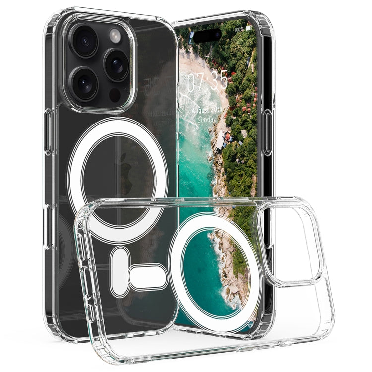 MagSafe Clear Acrylic PC Hybrid TPU Phone Case, For iPhone 17 Pro Max, For iPhone 17 Pro Max C-type, For iPhone 17 Pro, For iPhone 17 Pro C-type, For iPhone 17, For iPhone Air, For iPhone 16 Pro Max, For iPhone 16 Pro, For iPhone 16 Plus, For iPhone 16