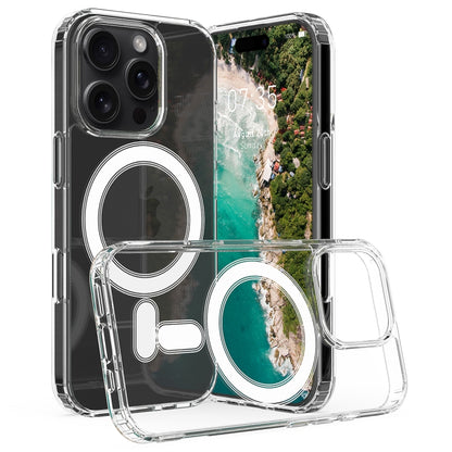 MagSafe Clear Acrylic PC Hybrid TPU Phone Case, For iPhone 17 Pro Max, For iPhone 17 Pro Max C-type, For iPhone 17 Pro, For iPhone 17 Pro C-type, For iPhone 17, For iPhone Air, For iPhone 16 Pro Max, For iPhone 16 Pro, For iPhone 16 Plus, For iPhone 16