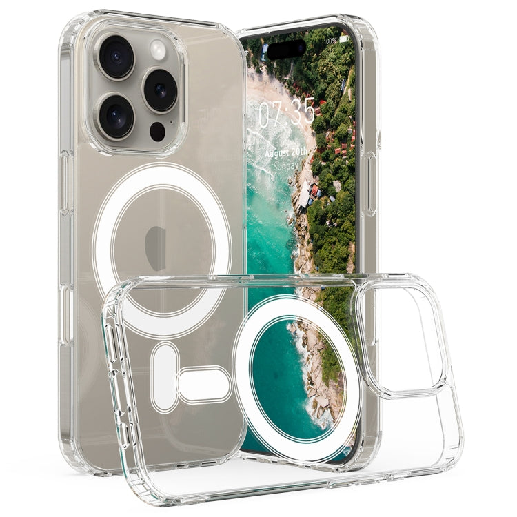 MagSafe Clear Acrylic PC Hybrid TPU Phone Case, For iPhone 17 Pro Max, For iPhone 17 Pro Max C-type, For iPhone 17 Pro, For iPhone 17 Pro C-type, For iPhone 17, For iPhone Air, For iPhone 16 Pro Max, For iPhone 16 Pro, For iPhone 16 Plus, For iPhone 16