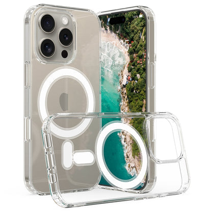 MagSafe Clear Acrylic PC Hybrid TPU Phone Case, For iPhone 17 Pro Max, For iPhone 17 Pro Max C-type, For iPhone 17 Pro, For iPhone 17 Pro C-type, For iPhone 17, For iPhone Air, For iPhone 16 Pro Max, For iPhone 16 Pro, For iPhone 16 Plus, For iPhone 16