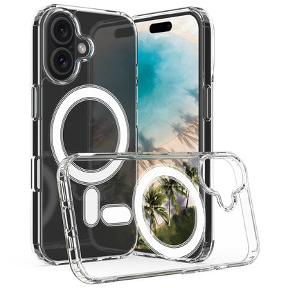 MagSafe Clear Acrylic PC Hybrid TPU Phone Case, For iPhone 17 Pro Max, For iPhone 17 Pro Max C-type, For iPhone 17 Pro, For iPhone 17 Pro C-type, For iPhone 17, For iPhone Air, For iPhone 16 Pro Max, For iPhone 16 Pro, For iPhone 16 Plus, For iPhone 16