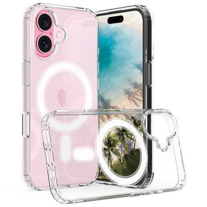 MagSafe Clear Acrylic PC Hybrid TPU Phone Case, For iPhone 17 Pro Max, For iPhone 17 Pro Max C-type, For iPhone 17 Pro, For iPhone 17 Pro C-type, For iPhone 17, For iPhone Air, For iPhone 16 Pro Max, For iPhone 16 Pro, For iPhone 16 Plus, For iPhone 16