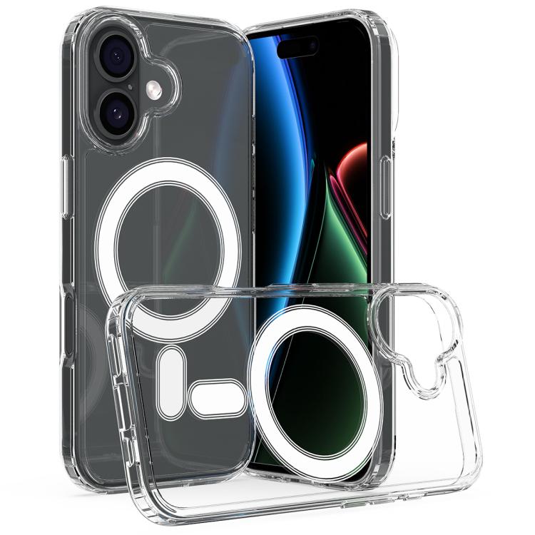 MagSafe Clear Acrylic PC Hybrid TPU Phone Case, For iPhone 17 Pro Max, For iPhone 17 Pro Max C-type, For iPhone 17 Pro, For iPhone 17 Pro C-type, For iPhone 17, For iPhone Air, For iPhone 16 Pro Max, For iPhone 16 Pro, For iPhone 16 Plus, For iPhone 16