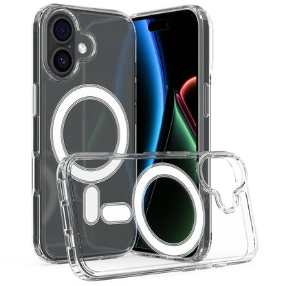 MagSafe Clear Acrylic PC Hybrid TPU Phone Case, For iPhone 17 Pro Max, For iPhone 17 Pro Max C-type, For iPhone 17 Pro, For iPhone 17 Pro C-type, For iPhone 17, For iPhone Air, For iPhone 16 Pro Max, For iPhone 16 Pro, For iPhone 16 Plus, For iPhone 16