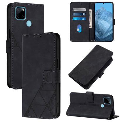 Crossbody 3D Embossed Flip Leather Phone Case, For Realme 14 Pro+, For Realme 14 Pro, For Realme GT7 Pro 5G, For Realme 13 Pro / 13 Pro+ 5G, For Realme GT 6 5G Global, For Realme GT 6T 5G Global, For Realme C21Y, For Realme C17 / 7i