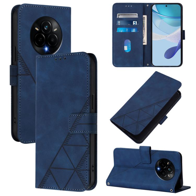 Crossbody 3D Embossed Flip Leather Phone Case, For Realme 14 Pro+, For Realme 14 Pro, For Realme GT7 Pro 5G, For Realme 13 Pro / 13 Pro+ 5G, For Realme GT 6 5G Global, For Realme GT 6T 5G Global, For Realme C21Y, For Realme C17 / 7i