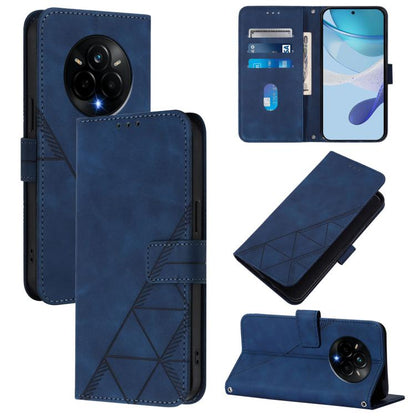 Crossbody 3D Embossed Flip Leather Phone Case, For Realme 14 Pro+, For Realme 14 Pro, For Realme GT7 Pro 5G, For Realme 13 Pro / 13 Pro+ 5G, For Realme GT 6 5G Global, For Realme GT 6T 5G Global, For Realme C21Y, For Realme C17 / 7i