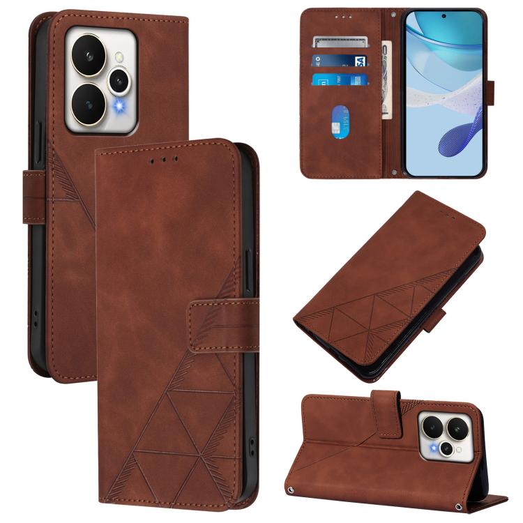 Crossbody 3D Embossed Flip Leather Phone Case, For Realme 16T 5G Global, For Realme C85 5G / 15X 5G India, For Realme 16 Pro+ 5G Global, For Realme 16 Pro 5G Global, For Realme P4X 5G, For Realme C71 4G India, For Realme P4 Pro 5G, For Realme P4 5G    ...