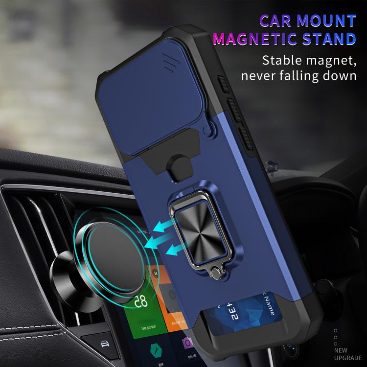 Camera Shield Card Slot PC+TPU Phone Case, For iPhone 18 Pro / 17 Pro, For iPhone 18 Pro Max / 17 Pro Max, For iPhone Air, For iPhone 16 Pro Max, For iPhone 16 Pro, For iPhone 16 Plus, For iPhone 16