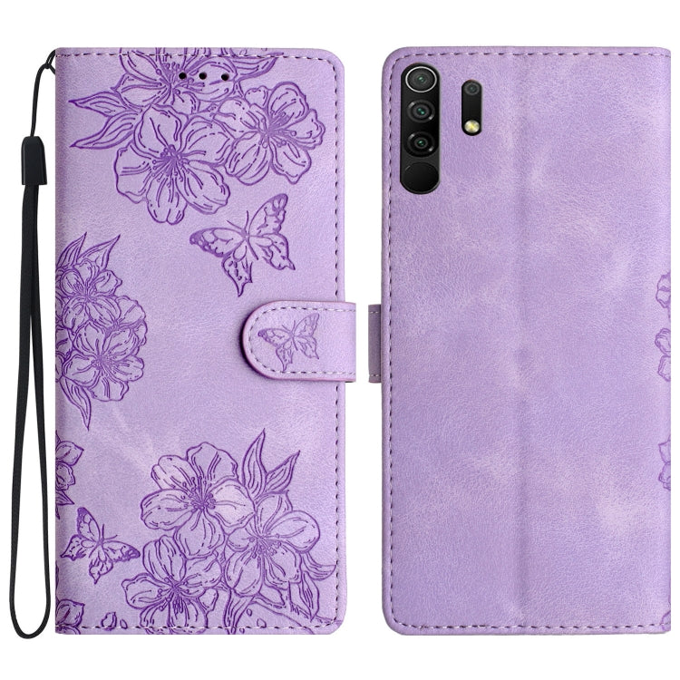 Cherry Blossom Butterfly Skin Feel Embossed PU Phone Case, For Xiaomi Redmi 10, For Xiaomi Redmi Note 10 5G, For Xiaomi Redmi Note 10S, For Xiaomi Redmi Note 10 Pro Max, For Xiaomi Redmi Note 10 Pro, For Xiaomi Redmi Note 10 4G                         ...