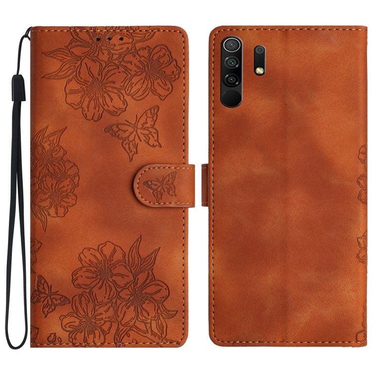 Cherry Blossom Butterfly Skin Feel Embossed PU Phone Case, For Xiaomi Redmi 10, For Xiaomi Redmi Note 10 5G, For Xiaomi Redmi Note 10S, For Xiaomi Redmi Note 10 Pro Max, For Xiaomi Redmi Note 10 Pro, For Xiaomi Redmi Note 10 4G                         ...