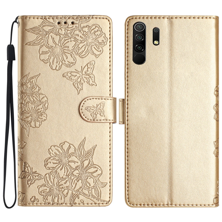 Cherry Blossom Butterfly Skin Feel Embossed PU Phone Case, For Xiaomi Redmi 10, For Xiaomi Redmi Note 10 5G, For Xiaomi Redmi Note 10S, For Xiaomi Redmi Note 10 Pro Max, For Xiaomi Redmi Note 10 Pro, For Xiaomi Redmi Note 10 4G                         ...