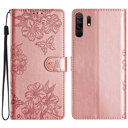 Cherry Blossom Butterfly Skin Feel Embossed PU Phone Case, For Xiaomi Redmi 10, For Xiaomi Redmi Note 10 5G, For Xiaomi Redmi Note 10S, For Xiaomi Redmi Note 10 Pro Max, For Xiaomi Redmi Note 10 Pro, For Xiaomi Redmi Note 10 4G                         ...