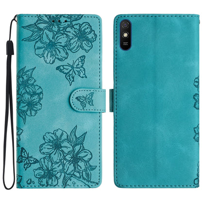 Cherry Blossom Butterfly Skin Feel Embossed PU Phone Case, For Xiaomi Redmi 10, For Xiaomi Redmi Note 10 5G, For Xiaomi Redmi Note 10S, For Xiaomi Redmi Note 10 Pro Max, For Xiaomi Redmi Note 10 Pro, For Xiaomi Redmi Note 10 4G                         ...