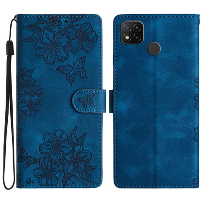 Cherry Blossom Butterfly Skin Feel Embossed PU Phone Case, For Xiaomi Redmi 10, For Xiaomi Redmi Note 10 5G, For Xiaomi Redmi Note 10S, For Xiaomi Redmi Note 10 Pro Max, For Xiaomi Redmi Note 10 Pro, For Xiaomi Redmi Note 10 4G                         ...