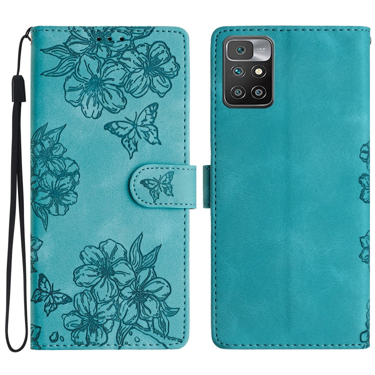 Cherry Blossom Butterfly Skin Feel Embossed PU Phone Case, For Xiaomi Redmi 13C 4G Global, For Xiaomi Redmi 12, For Xiaomi Redmi Note 12S, For Xiaomi Redmi Note 12 Global, For Xiaomi Redmi Note 12 Pro Global, For Xiaomi Redmi A1                        ...