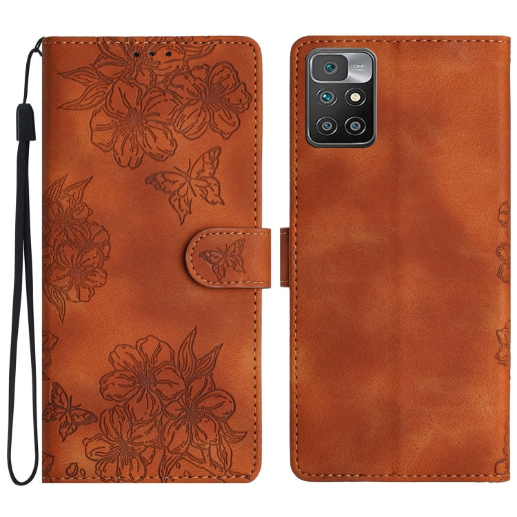 Cherry Blossom Butterfly Skin Feel Embossed PU Phone Case, For Xiaomi Redmi 13C 4G Global, For Xiaomi Redmi 12, For Xiaomi Redmi Note 12S, For Xiaomi Redmi Note 12 Global, For Xiaomi Redmi Note 12 Pro Global, For Xiaomi Redmi A1                        ...